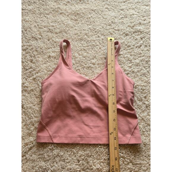 Lululemon Pink Crop Tank Top And Black Leggings Size 4 - Picture 7 of 16